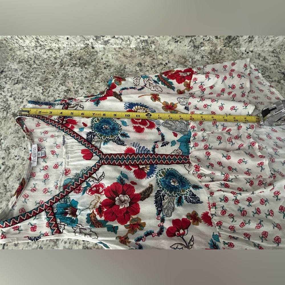 Anthropologie Vintage Floral Print High Low Boho Tank Size XS - Picture 9 of 10